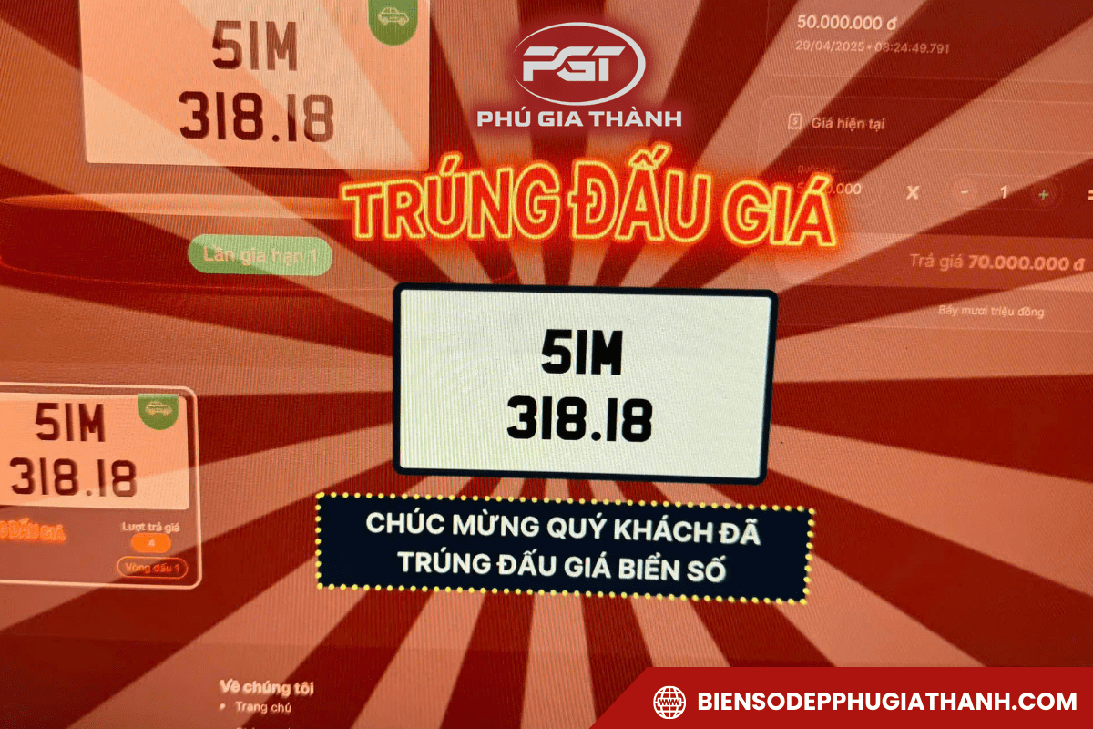 Gắn biển số trúng đấu giá lên xe ô tô