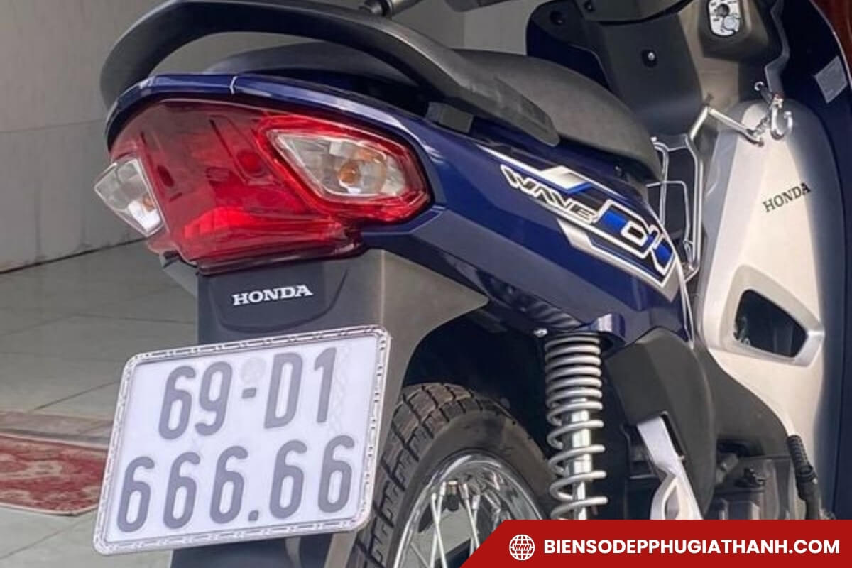 Xe máy gắn biển số đẹp ngũ quý tại Cà Mau