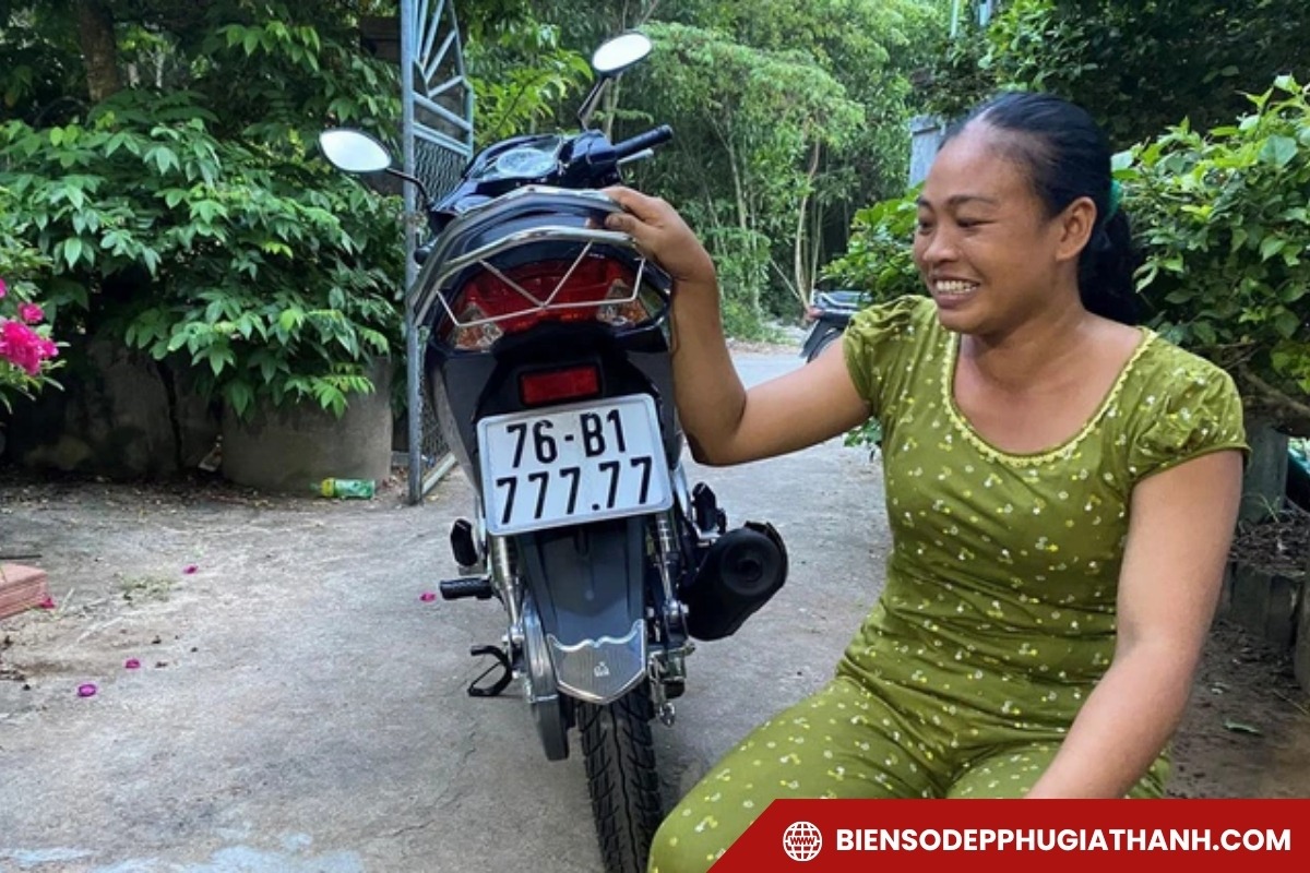 Xe máy gắn biển số đẹp ngũ quý tại Quảng Ngãi
